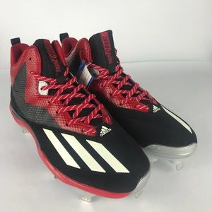 Adidas Men Dual Threat Mid Metal Cleats SZ 10.5